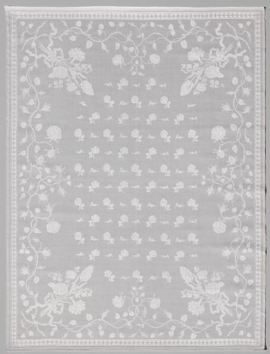 Napkin of white linen damask