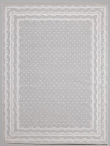 Napkin of white linen damask
