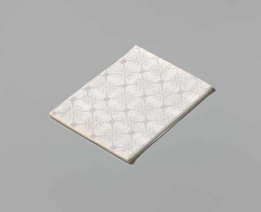 Linen napkin with scale pattern