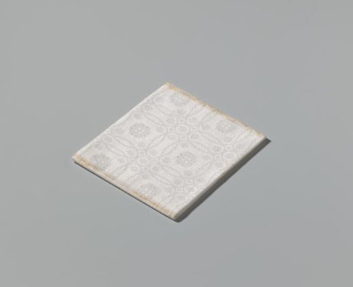 Linen napkin with scale pattern