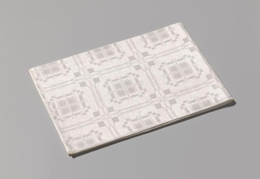 Linen napkin with a scale pattern