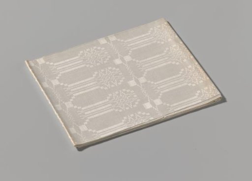 Linen napkin with feather pattern