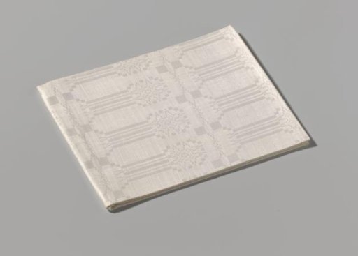 Linen napkin with feather pattern