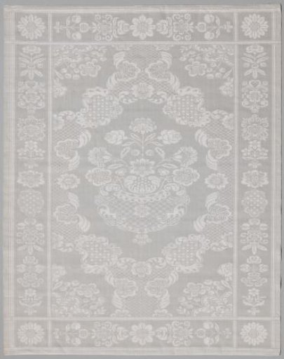 Napkin of white linen damask