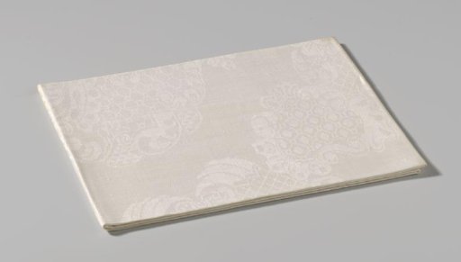 Napkin of white linen damask