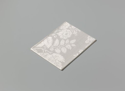 Linen damask napkin with a lace pattern
