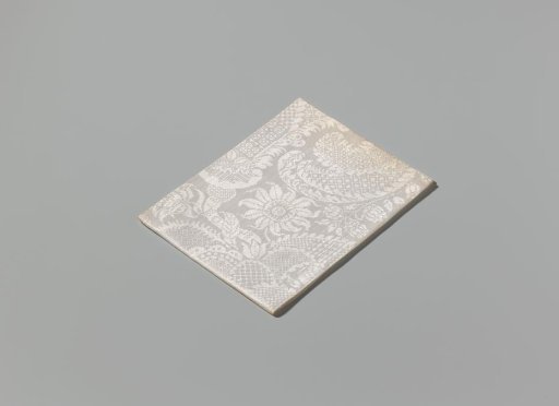 Linen Damask Napkin with a Scroll Pattern