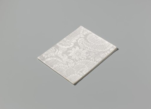 Linen Damask Napkin with a Scroll Pattern