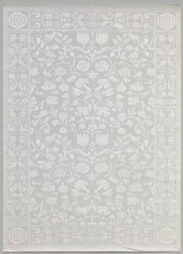 White linen damask napkin