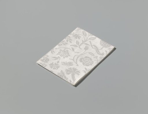 White linen damask napkin