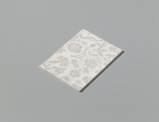 White linen damask napkin