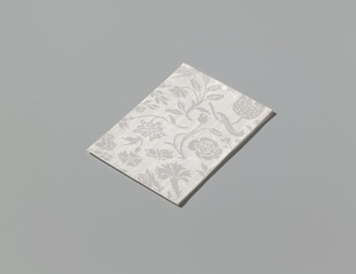 White linen damask napkin
