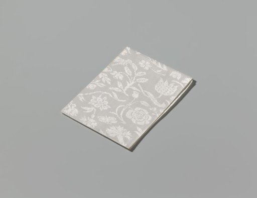 Tablecloth of white linen damask