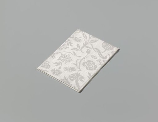Tablecloth of white linen damask