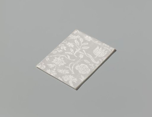 Napkin of white linen damask