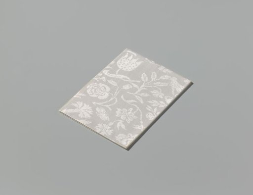 Napkin of white linen damask