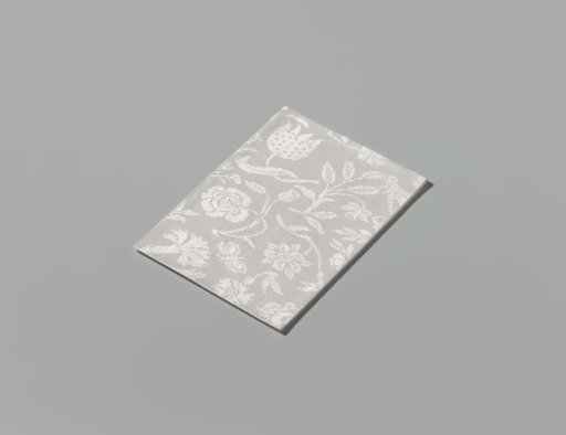 Napkin of white linen damask