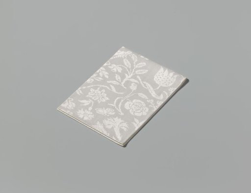 Napkin of white linen damask