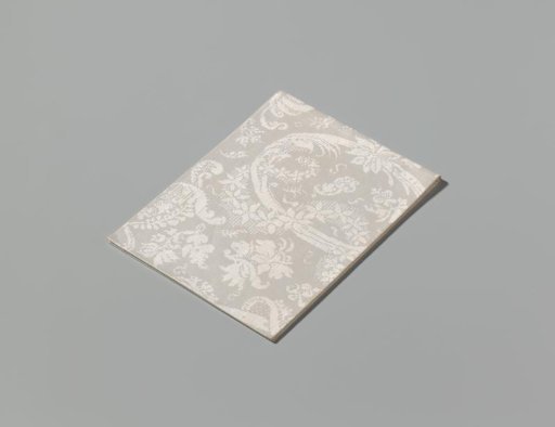 Linen damask napkin with a floral pattern