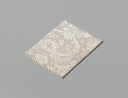 Napkin of white linen damask
