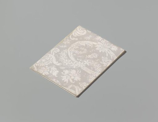 Napkin of white linen damask