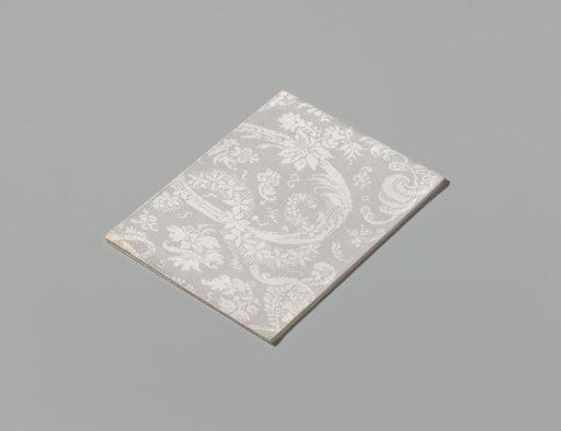 Napkin of white linen damask