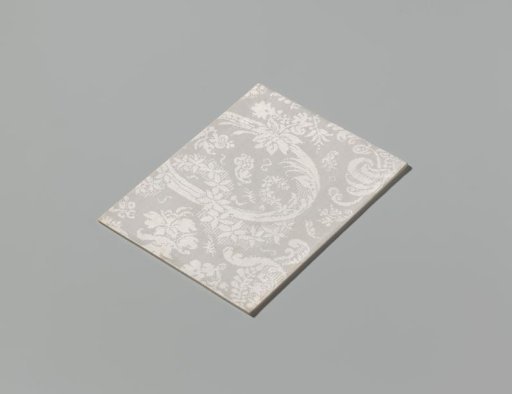 Napkin of White Linen Damask