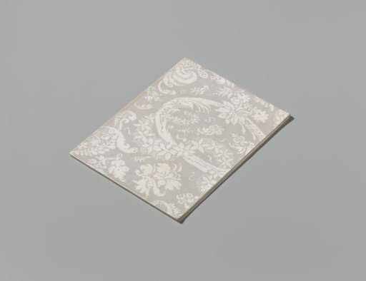 Napkin of White Linen Damask