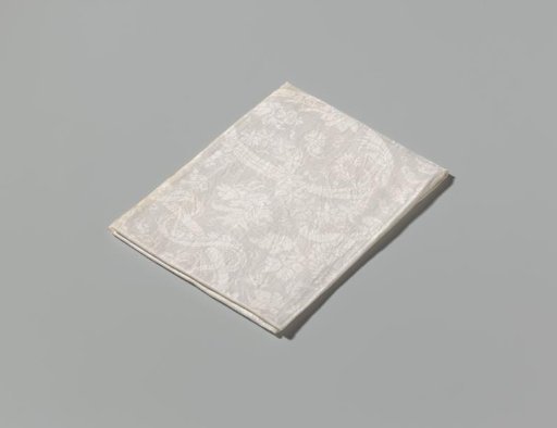 Napkin of White Linen Damask