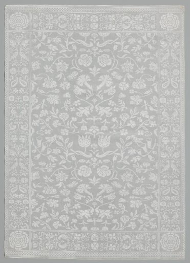 Napkin of white linen damask