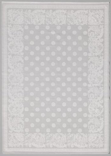 Napkin of Linen Damask with a Floral Pattern