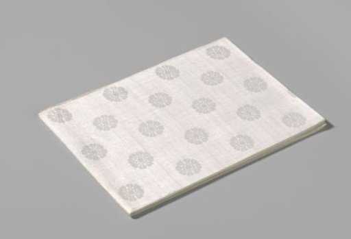 Linen damask napkin with a floral pattern