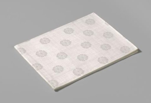 Linen damask napkin with a floral pattern