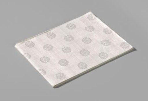Linen Damask Napkin with a Floral Pattern