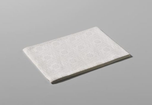 Napkin of white linen damask