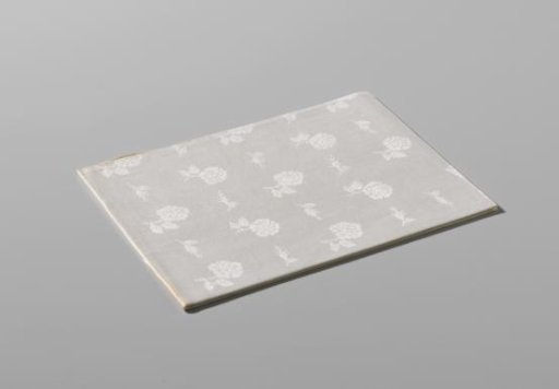 Napkin of white linen damask
