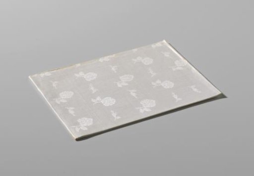 Napkin of white linen damask