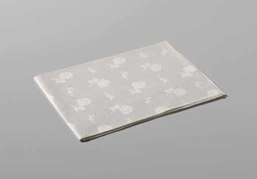 Napkin of white linen damask