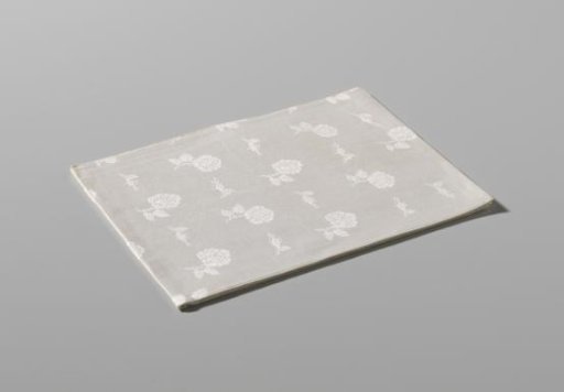 Napkin of white linen damask