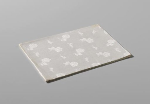 Napkin of white linen damask