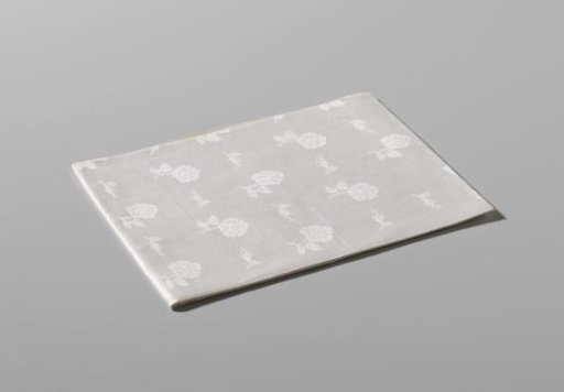 Napkin of white linen damask