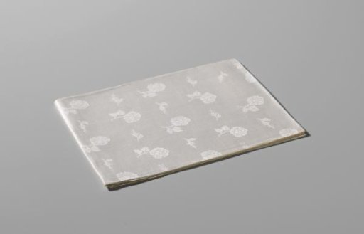 Napkin of white linen damask