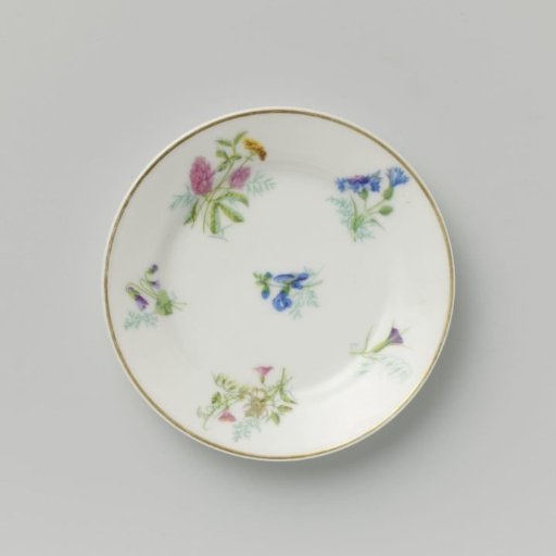 Dish with various flower sprays