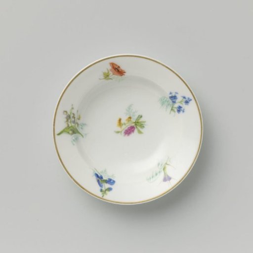 Plate with various flower sprays