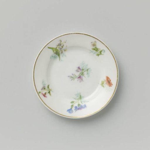 Plate with various flower sprays