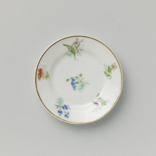 Plate with various flower sprays
