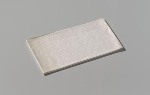 Towel of white linen tablecloth