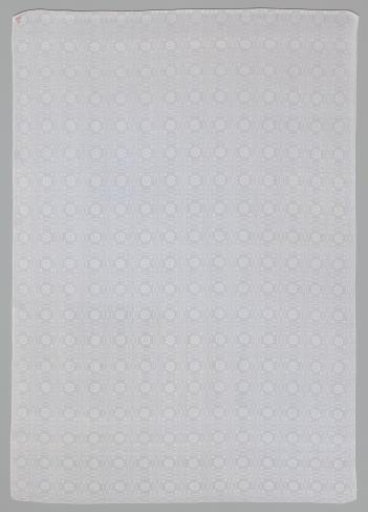 White linen napkin with peeling motif