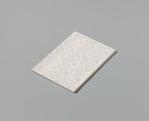 White linen napkin with peeling motif