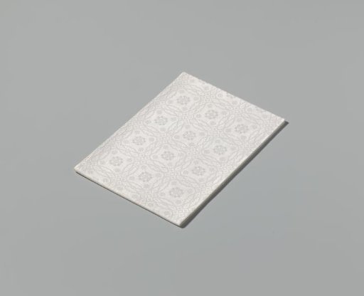 White linen napkin with peeling motif